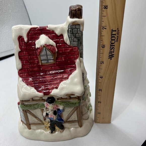 Fitz & Floyd a Dickens Christmas Candy Box & Lid FF Porcelain 1988 - Picture 9 of 11